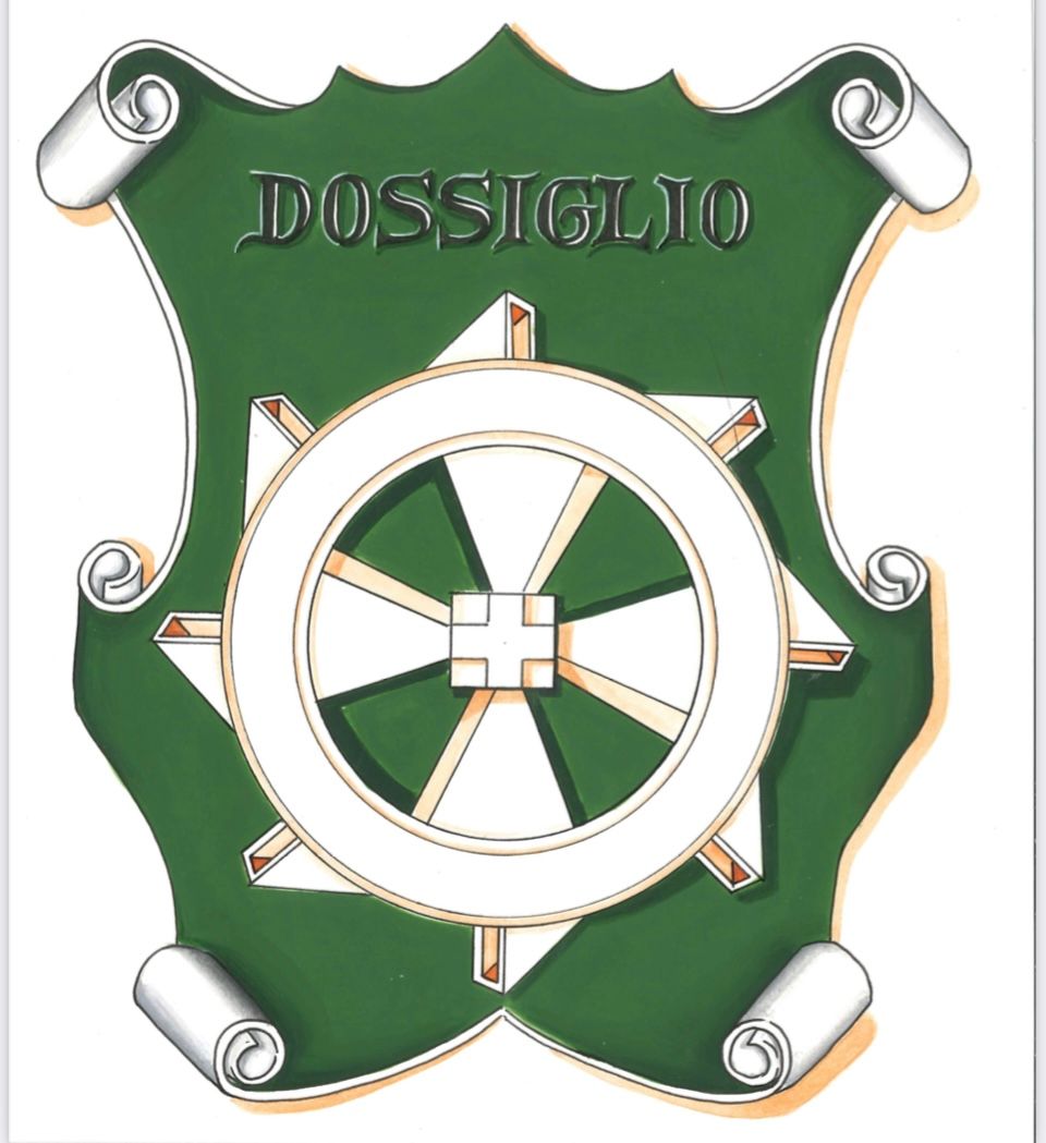 Uno scudo verde con la scritta dossiglio sopra