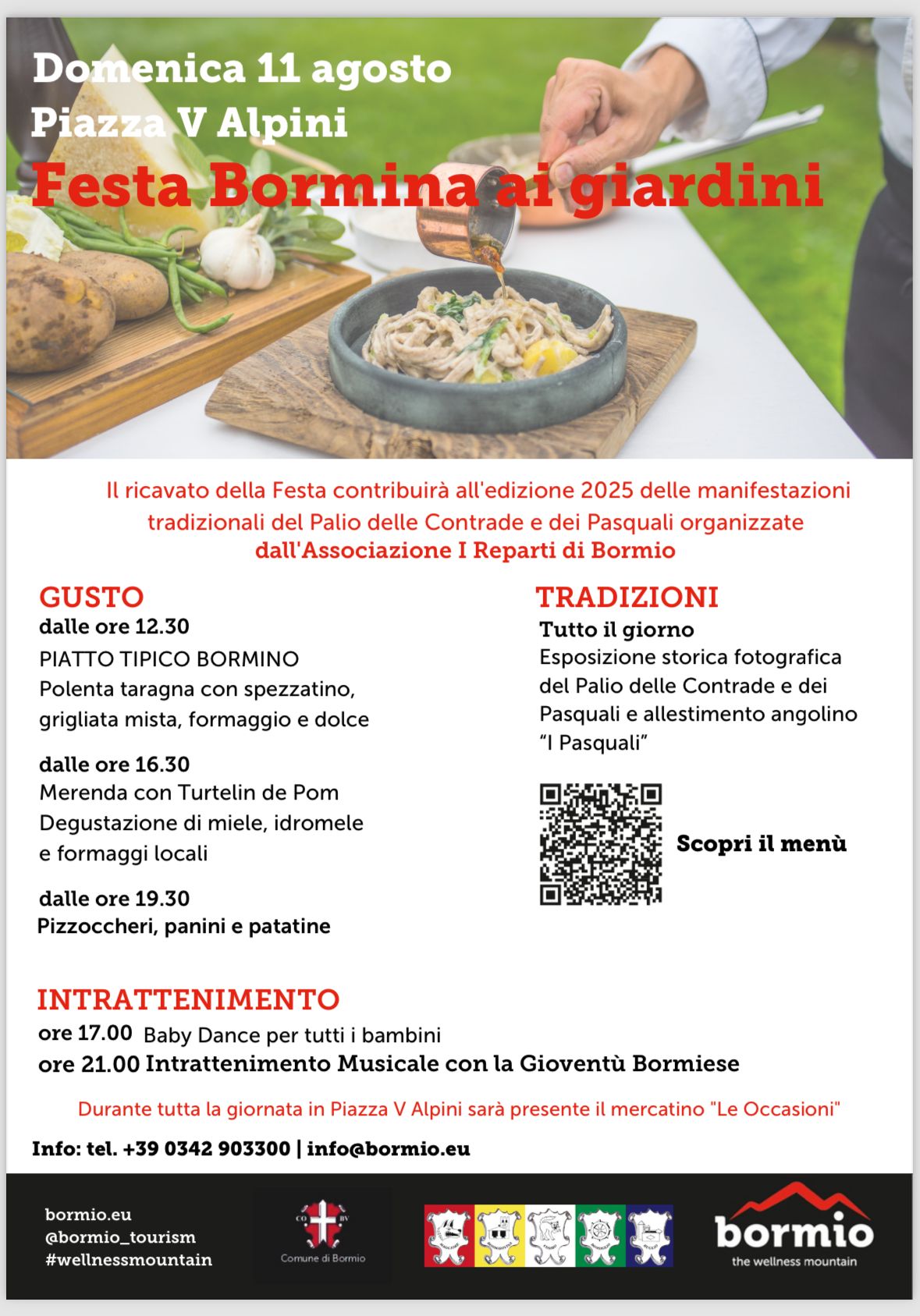 Un poster per un festival gastronomico con l'immagine di una persona che versa un liquido in una ciotola di cibo.