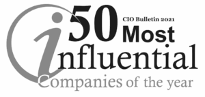 CIO Bulletin 2021 “50 Most Influential Companies of the Year” logo on a gray background