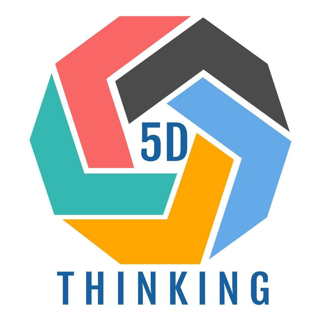 Logo: Kleurrijke in elkaar grijpende geometrische vormen met de tekst