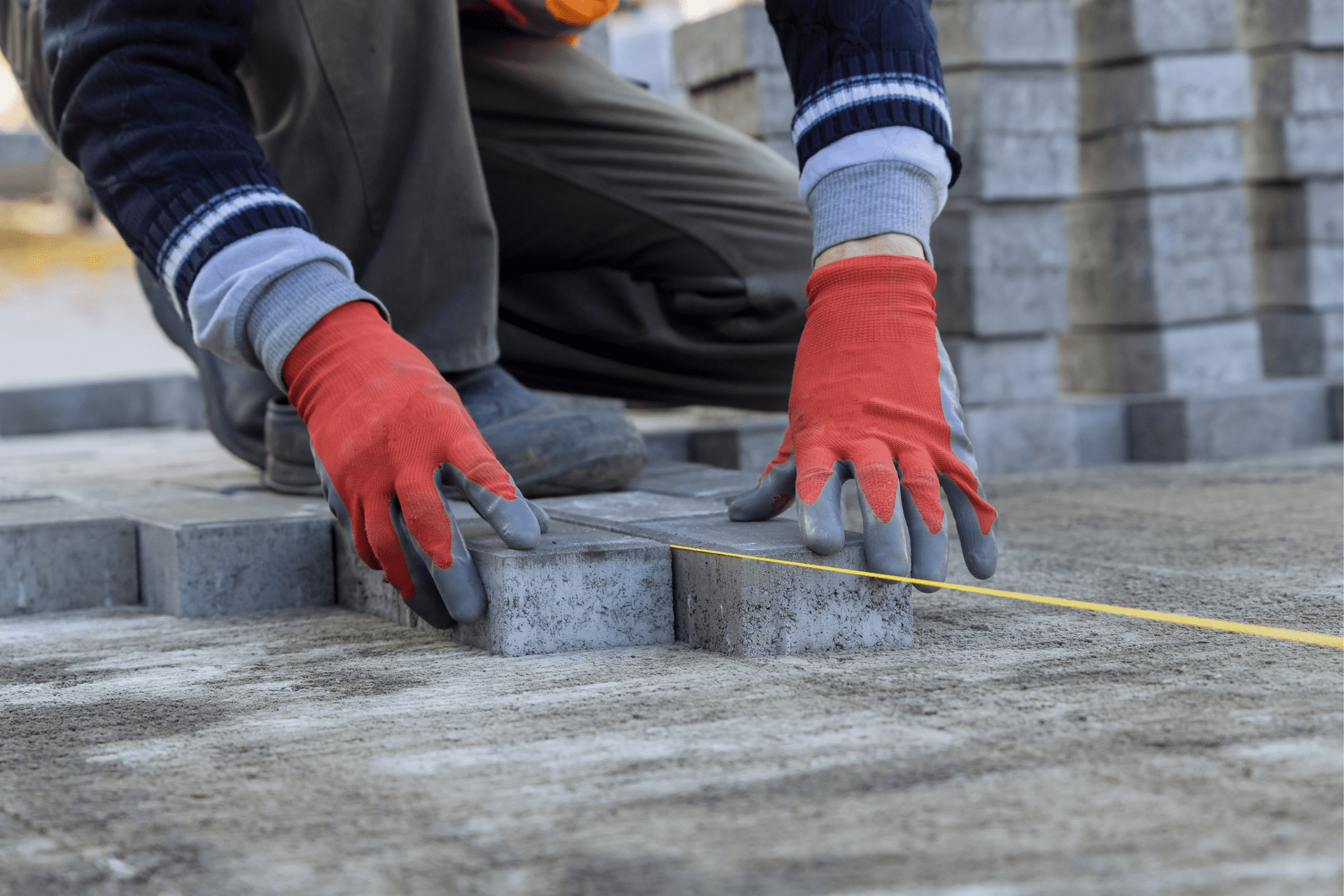 Installing graystone pavers on a sandy base