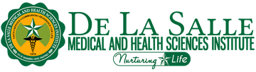 De La Salle Medical and Health Sciences Institute logo with green seal and tagline “Nurturing Life”