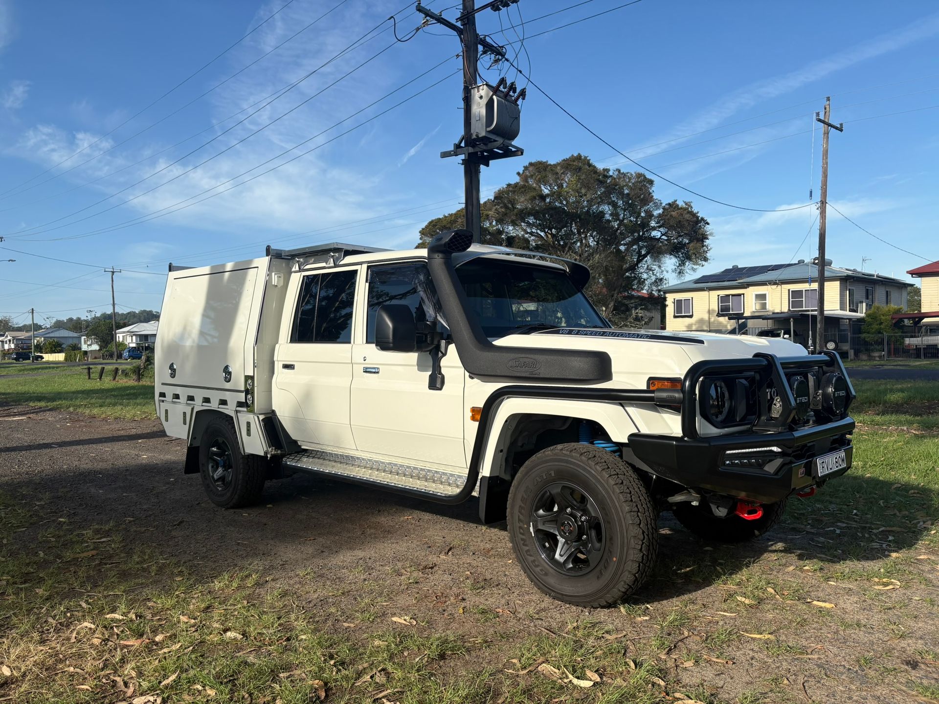 White Off-road Truck With Black Accessories — Soward Steel & Aluminium Fabrication in South Lismore, NSW