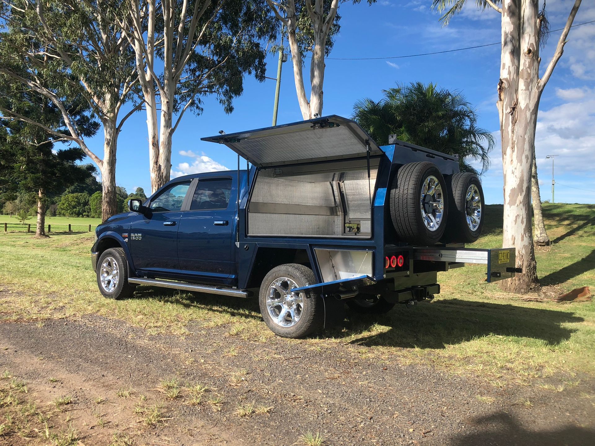 Blue Pickup Truck With a Utility Canopy — Soward Steel & Aluminium Fabrication in Lismore, NSW