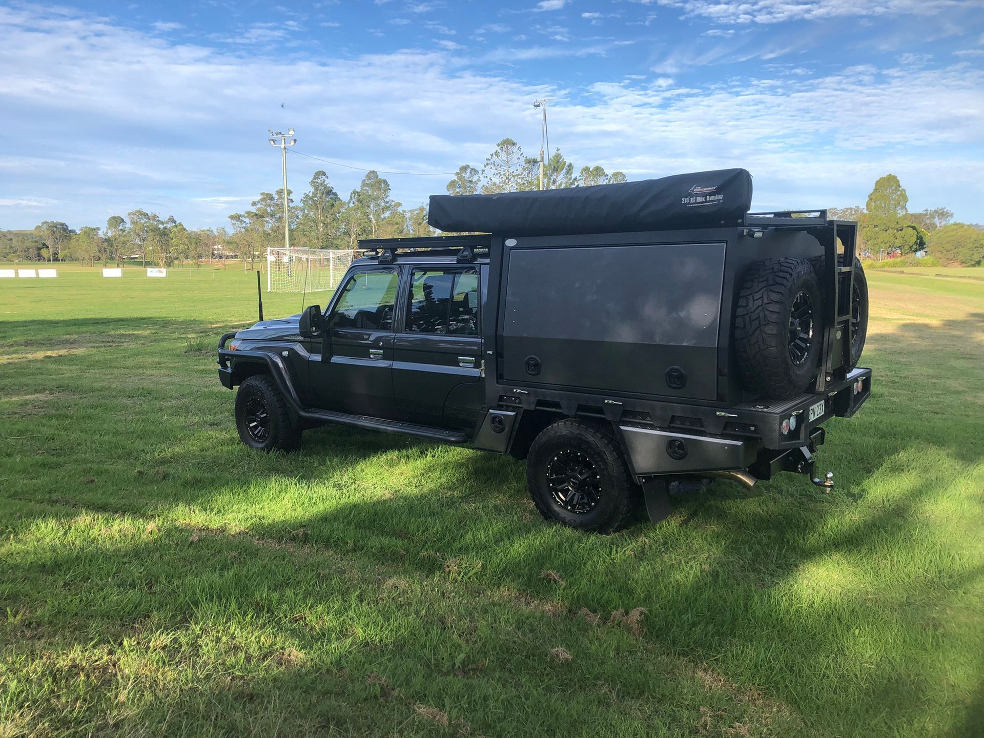 Dark Gray, Off-road Truck With A Camper Setup — Soward Steel & Aluminium Fabrication in South Lismore, NSW