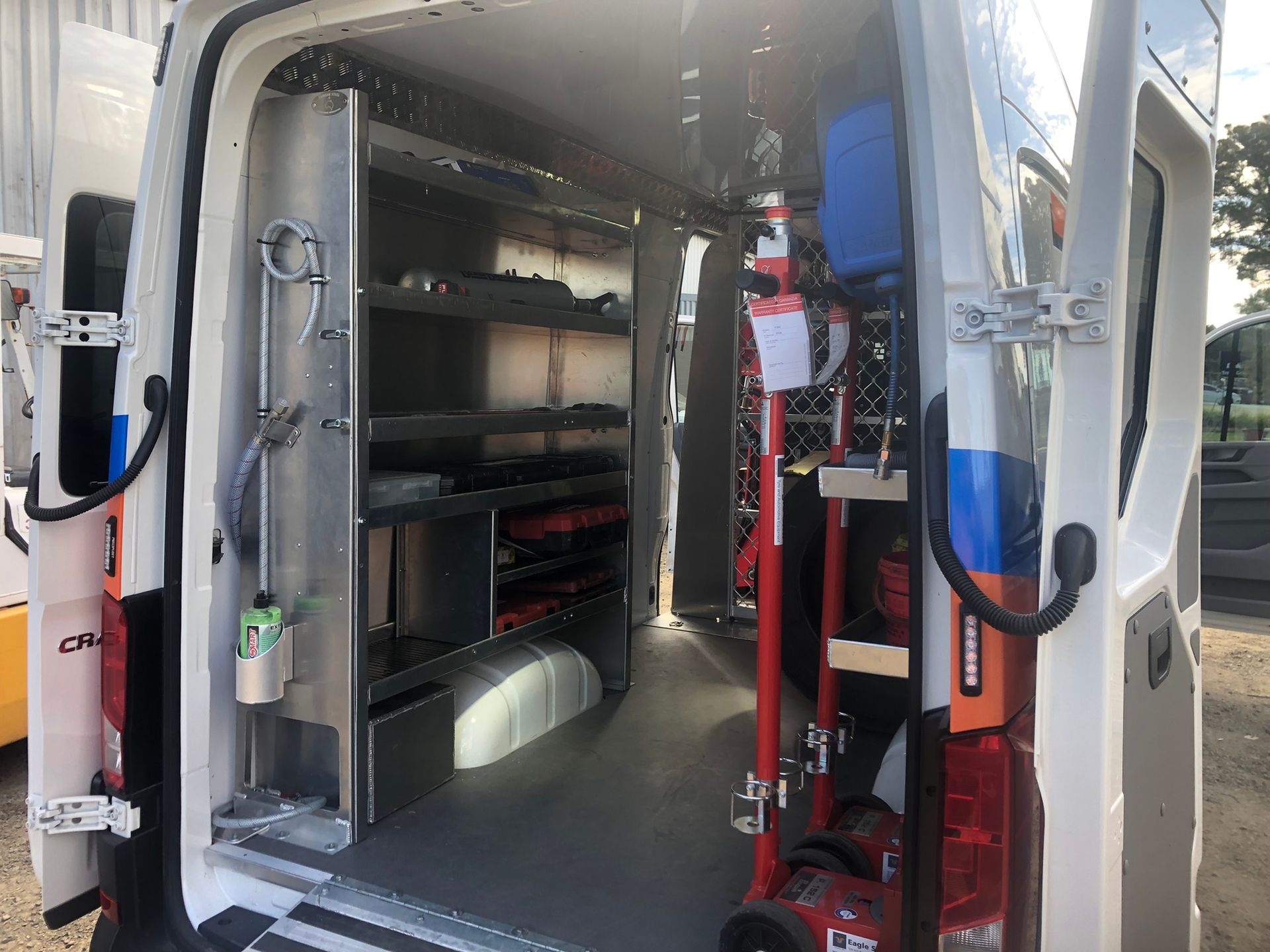 White Pickup Truck With a Custom Storage Box — Soward Steel & Aluminium Fabrication in Casino, NSW