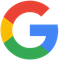 The google logo has a red yellow green and blue circle around it