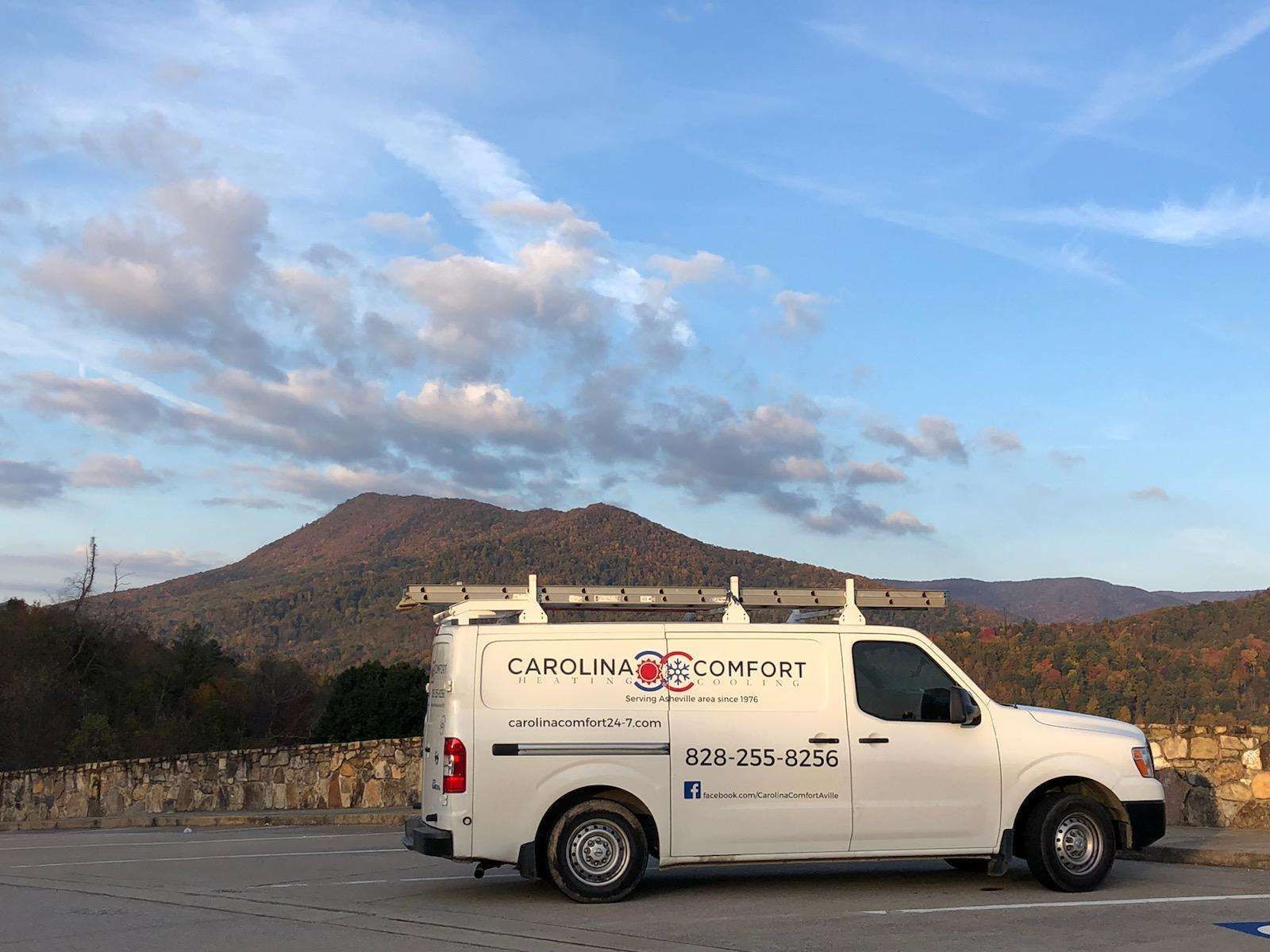 White service van with