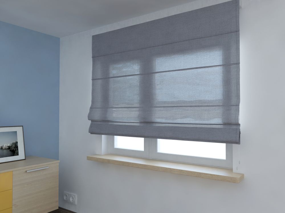 Roman Blinds On Bedroom Window — Blinds Installation in Palmerston, NT