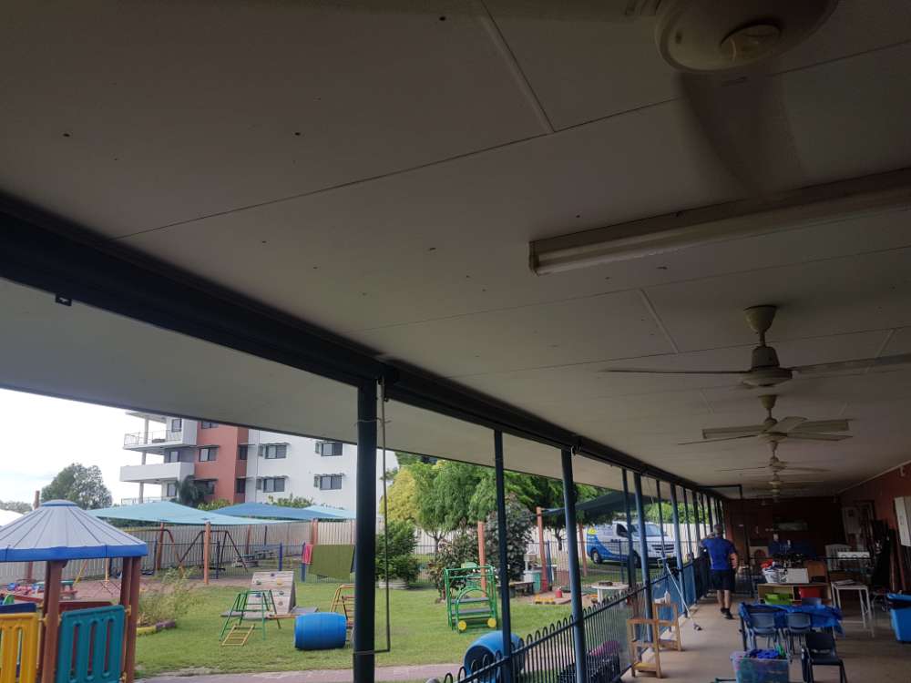 Rolled Up Blinds Play Ground View 2 — Blinds Installation in Winnellie, NT