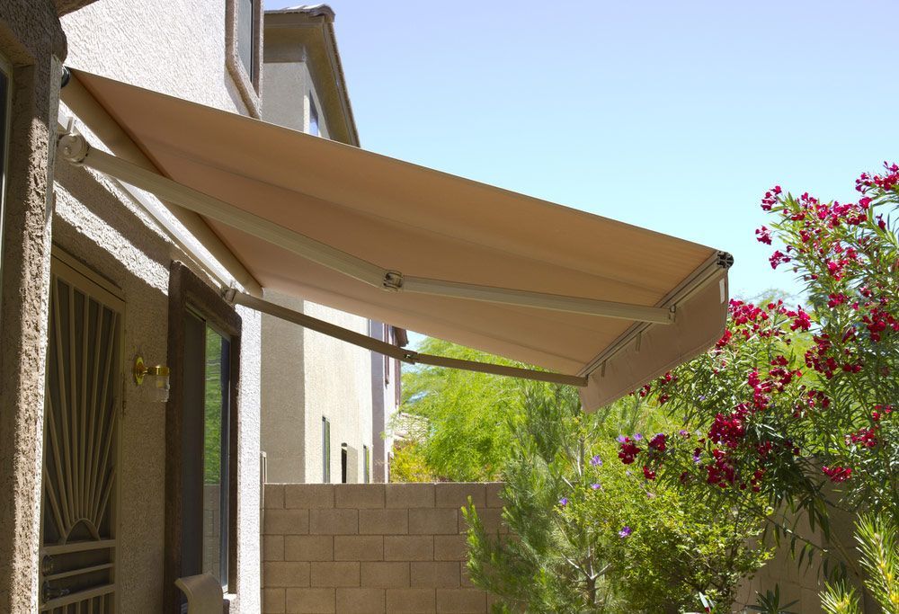 Awning In Backyard Door — Blinds Installation in Palmerston, NT