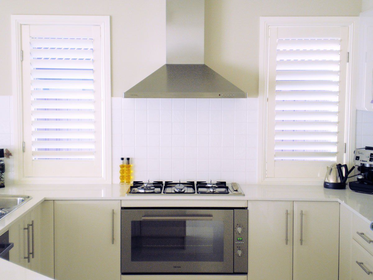 Plantation Shutters In Kitchen — Blinds Installation in Winnellie, NT