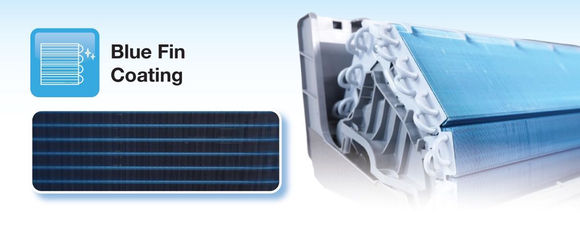 Blue fin coating AC DAIKIN Beta Inverter Nusantara Prestige