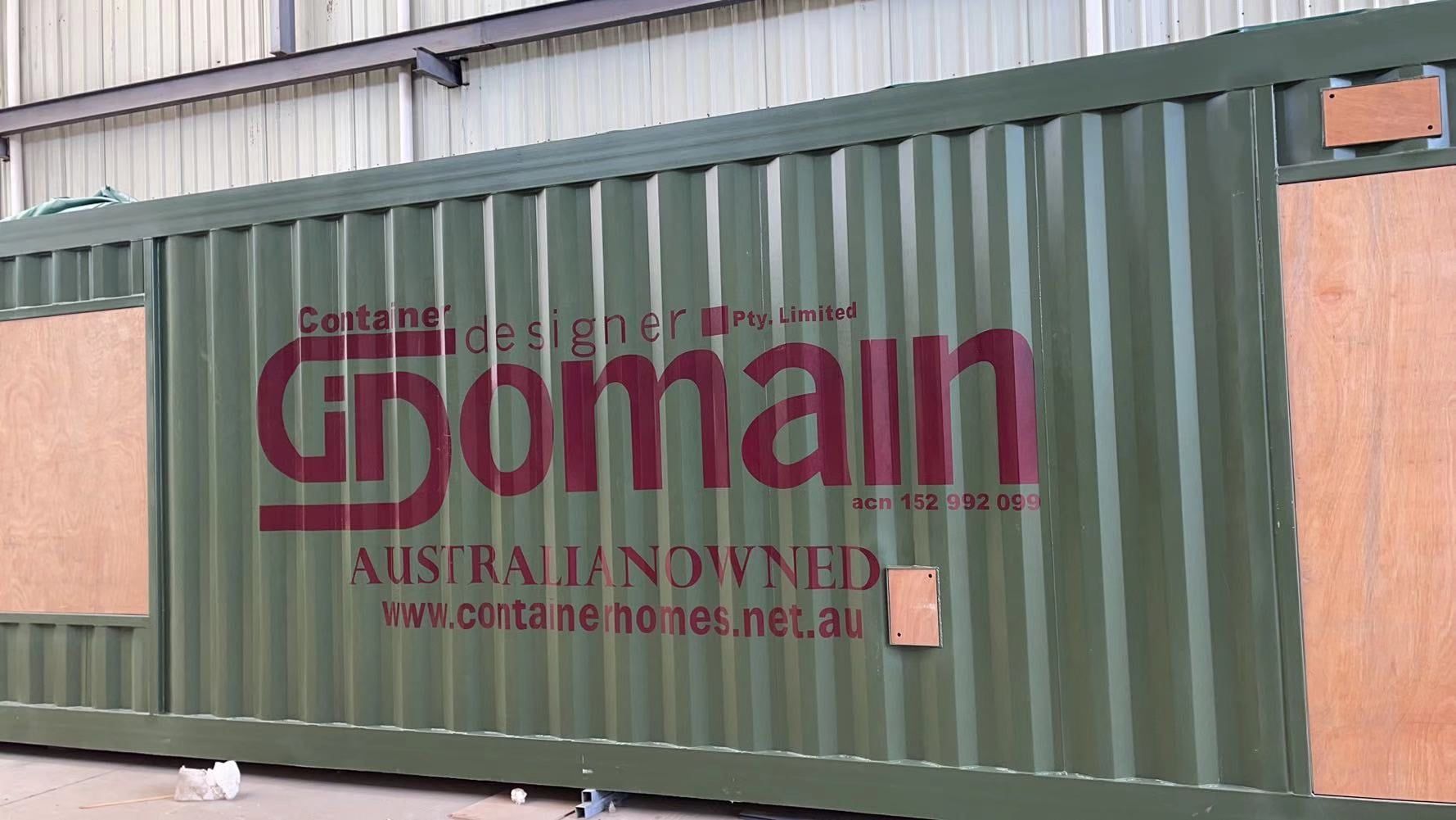 Green container with red 