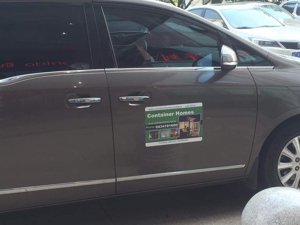 Brown minivan with 