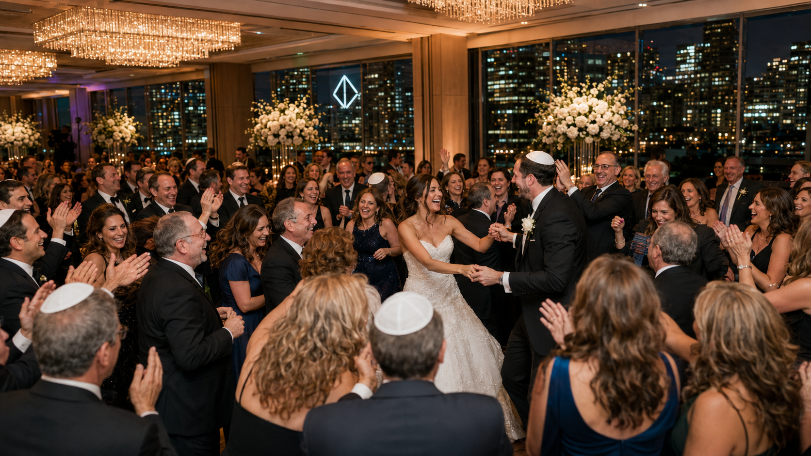 Chicago Jewish wedding reception celebration