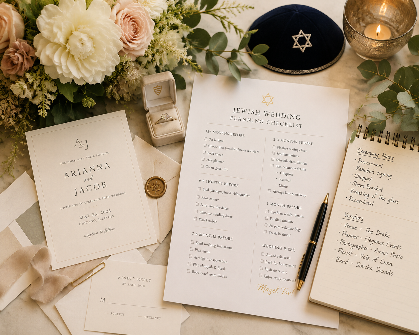 Jewish wedding planning tips checklist