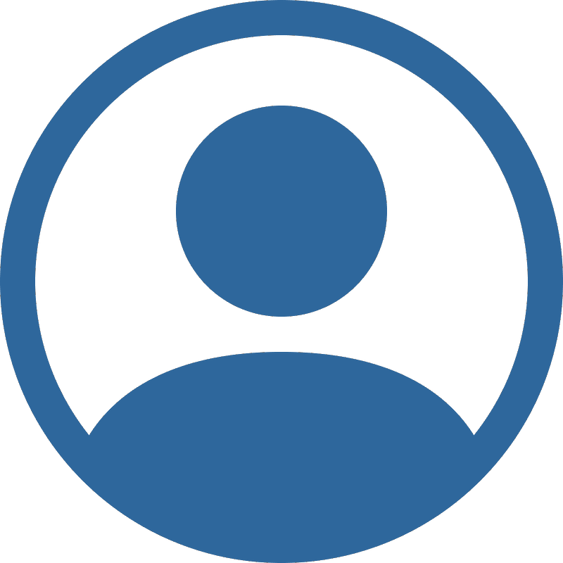 Een donkerblauw pictogram van een generieke persoon