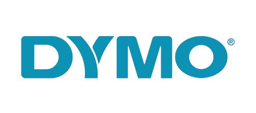 The teal DYMO logo on a white background. 