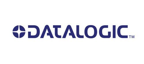 Datalogic logo: blue text and symbol on white background.