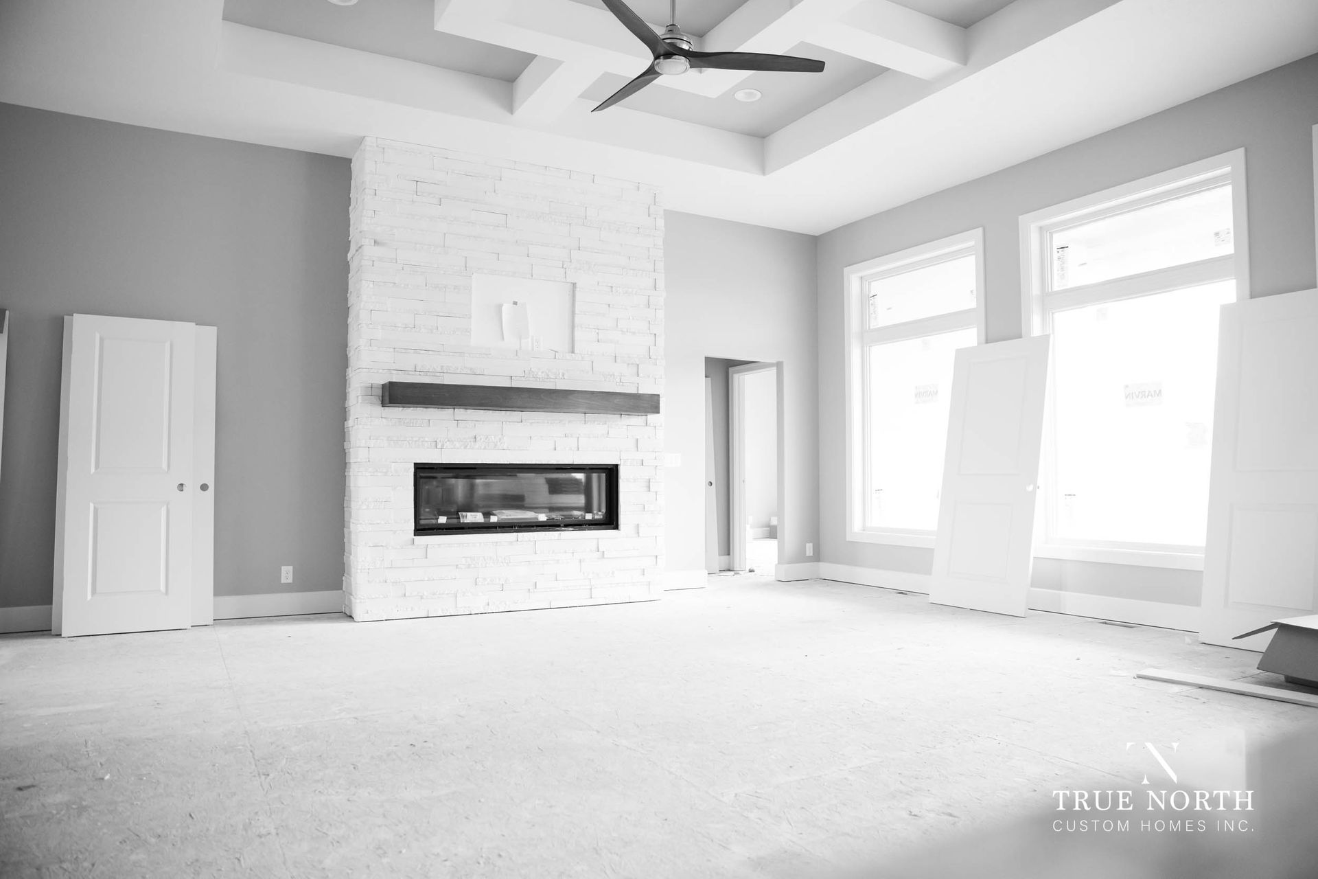 Custom fireplace design in a True North Custom Homes dream home.