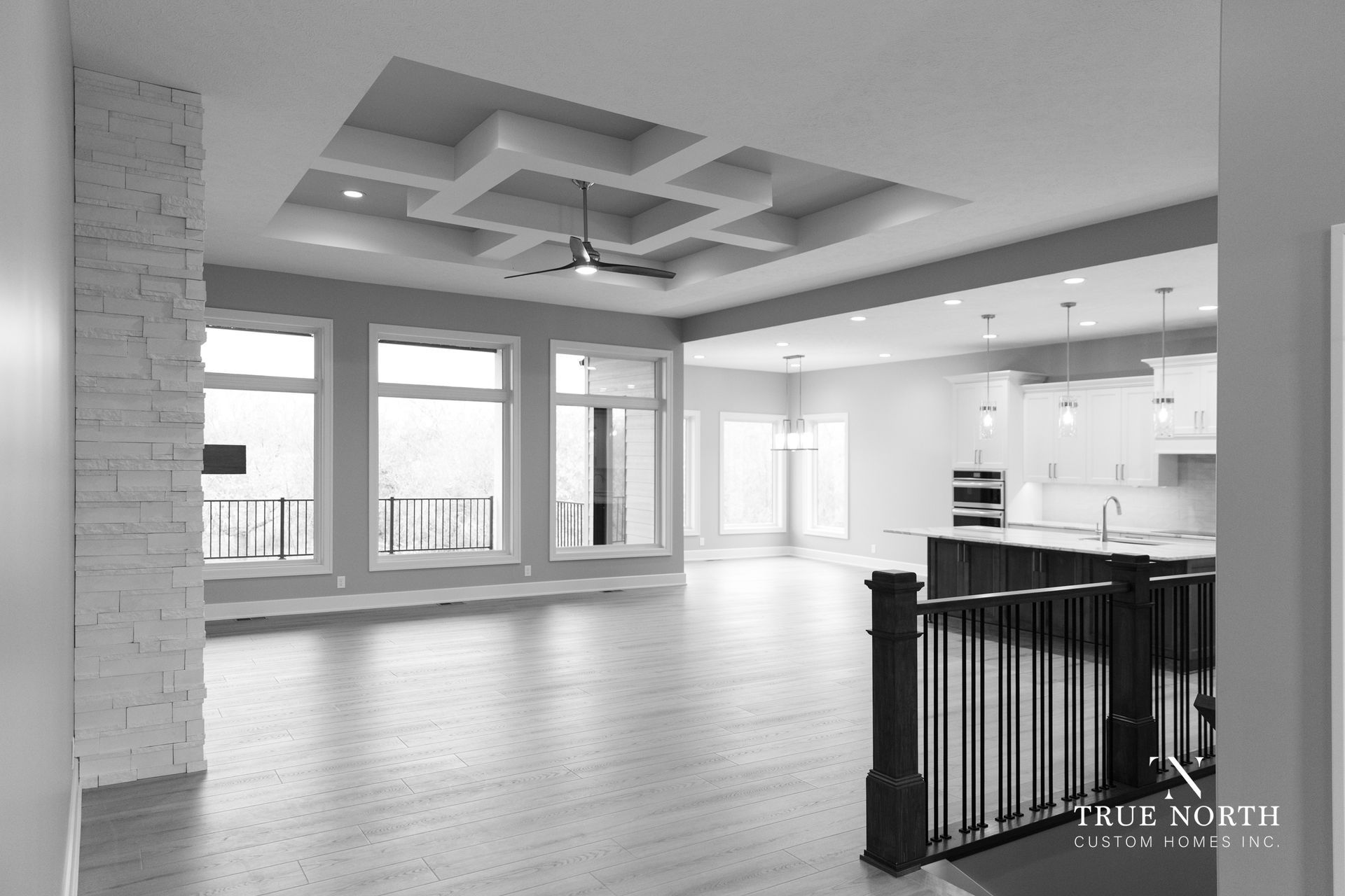 Spacious Open Floor Plan Spacious living space created by True North Custom Homes.