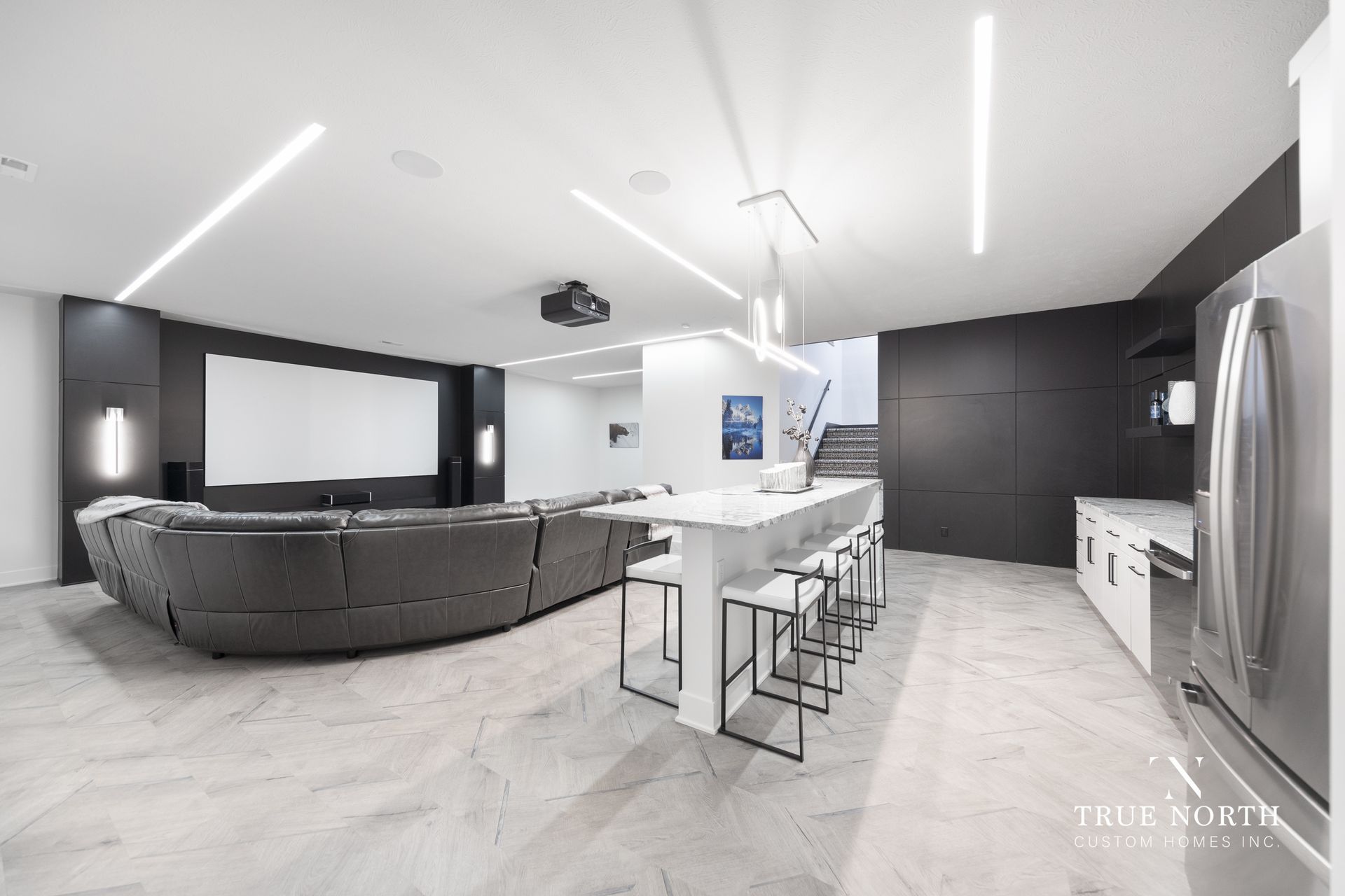 Custom Theater Room by True North Custom Homes.