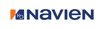 The Navien logo consisting of an orange and blue square icon next to the company name in dark blue text.