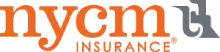 NYCM Insurance logo in orange and gray with a stylized “nycm” mark