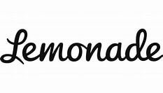 Black cursive word “Lemonade” on a white background