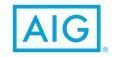 AIG logo in blue text inside a blue rectangular border on a white background