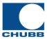 Chubb logo with white lettering on a blue square background