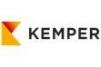 Kemper logo with orange geometric icon and black text on a white background