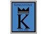 Kingstone logo with a blue square and large black letter K