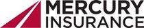 Mercury Insurance logo with red and black triangular mark and text