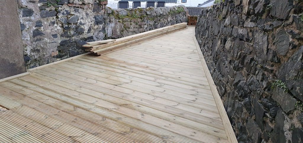 Quality garden decking supplied and installed by J.A. Halkett & Son