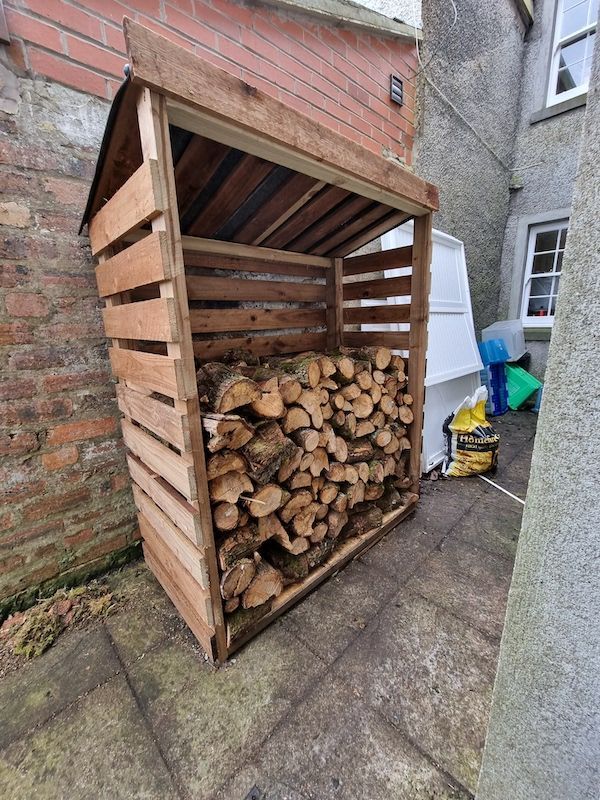 Log store supplied and installed by J.A. Halkett & Son