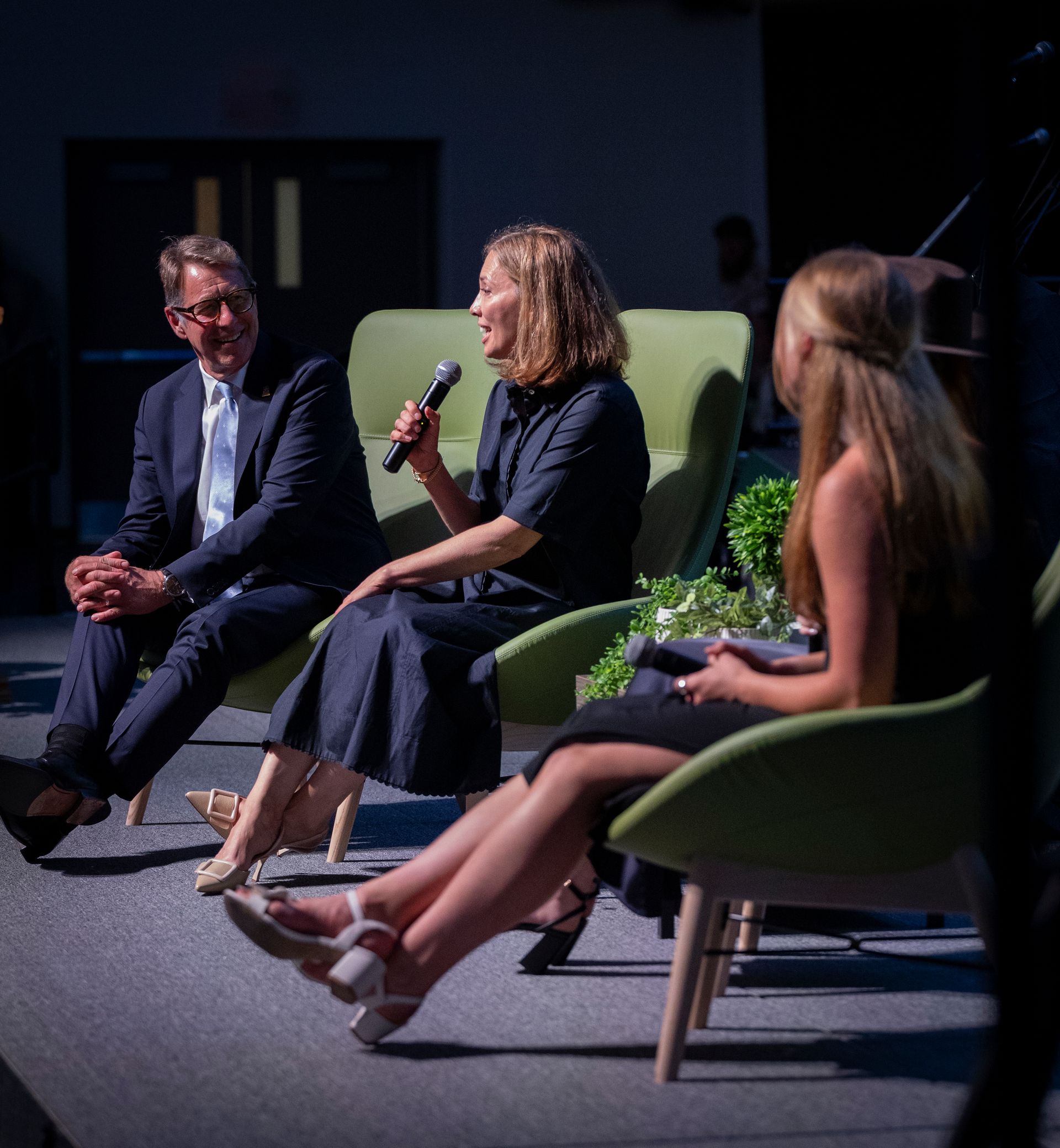 Beckie Scott is talking onstage at Evening at Nipissing 2026
