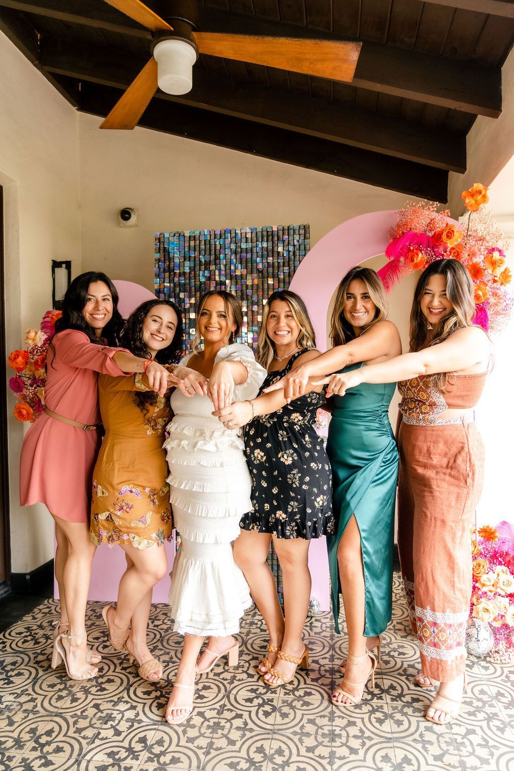 Bride photos with family and friends