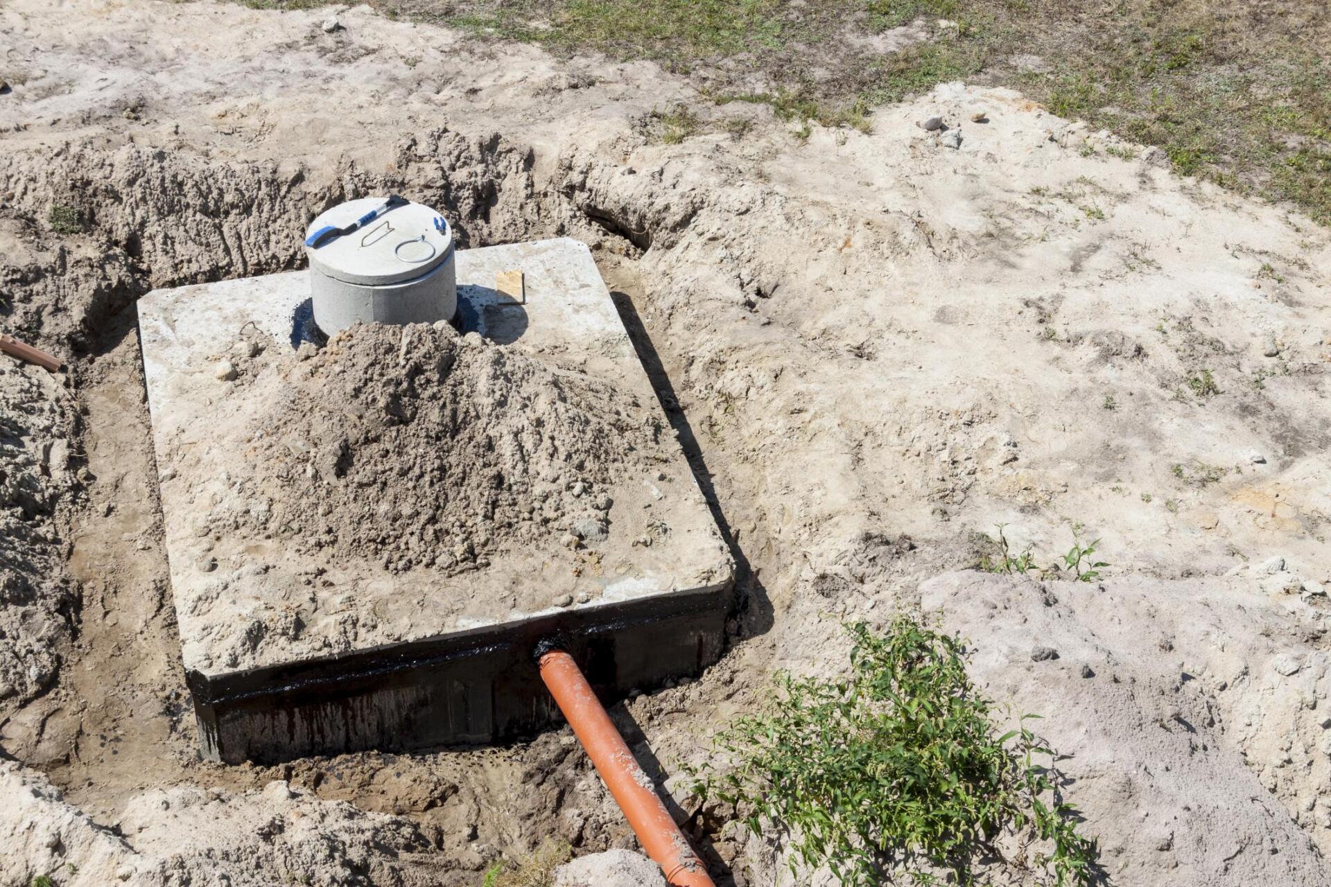 burying the septic tanks