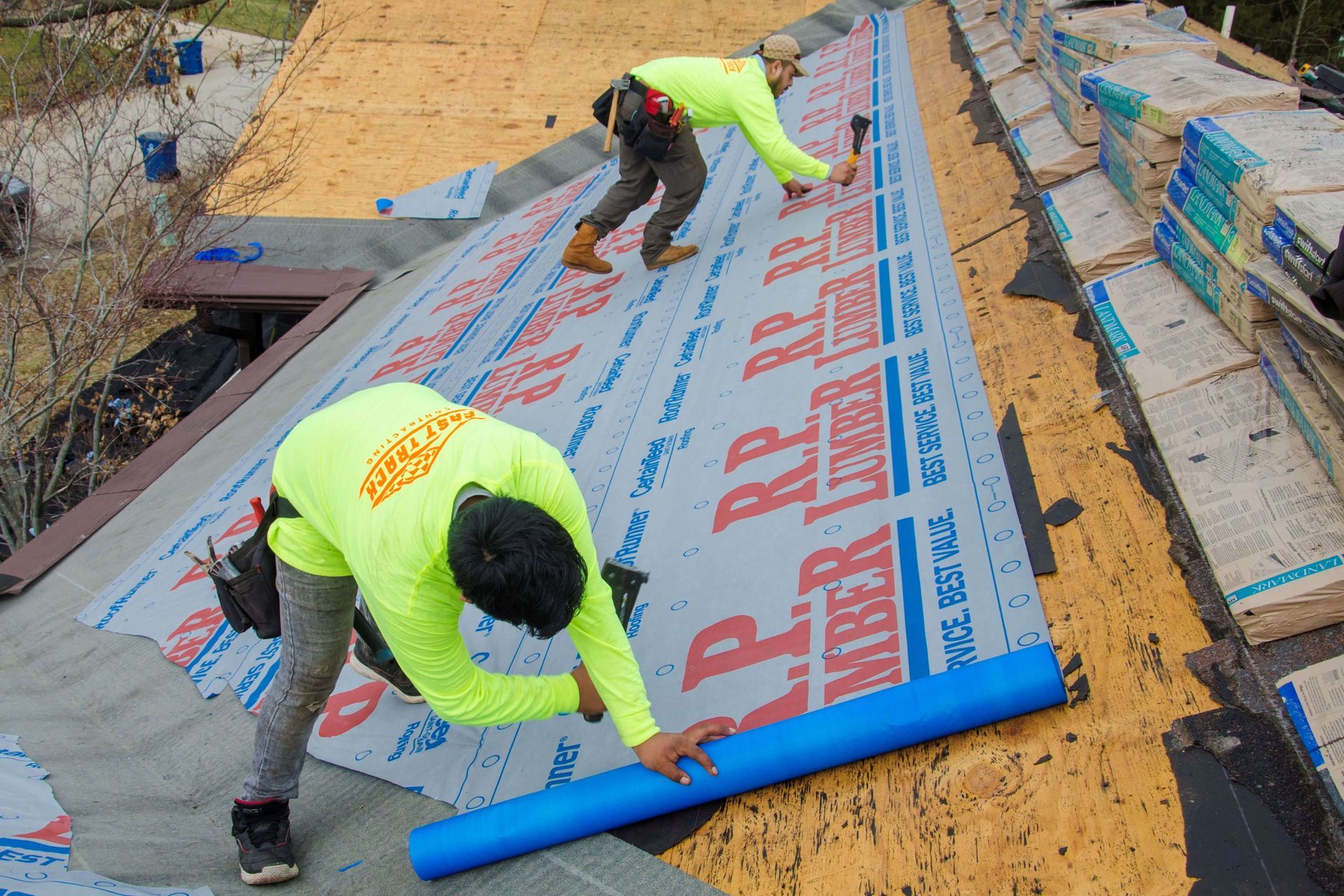 New roof installation by Fast Track Contracting