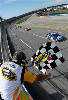 checkered flag waving