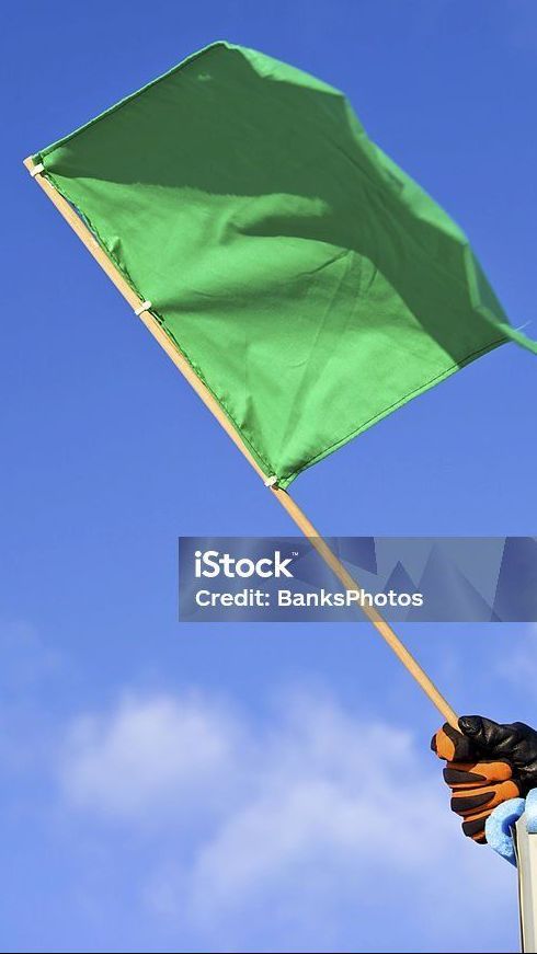 green flag waving
