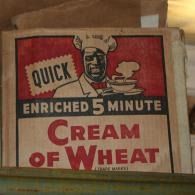 Vintage Cream of Wheat box with red-and-cream label reading “Quick Enriched 5 Minute.”