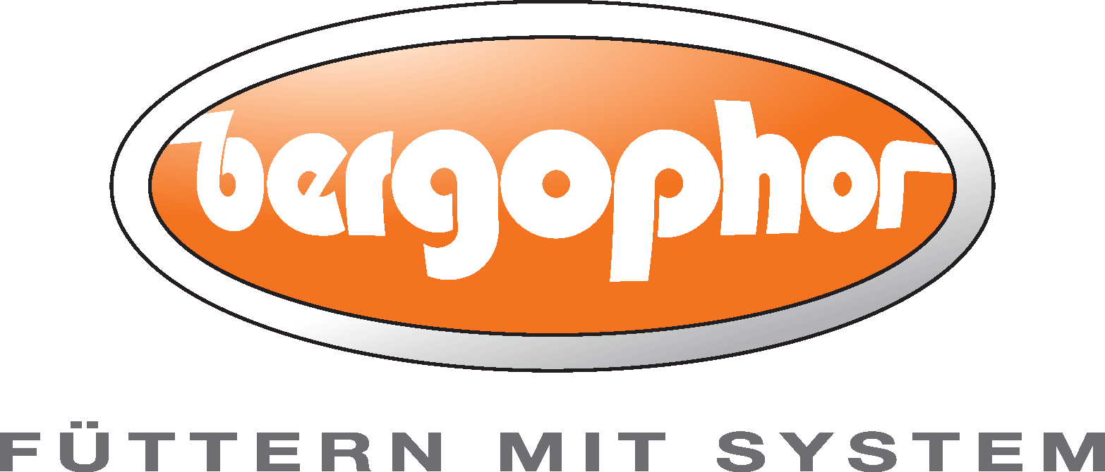 Ein Logo für eine Firma namens Bergophor Futtern mit System