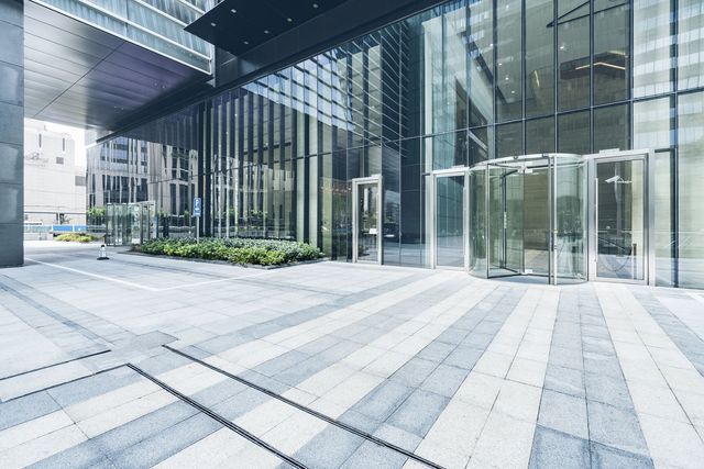 Entrance Of A Business Building