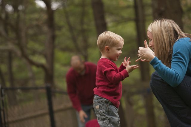 Family Playing Outside