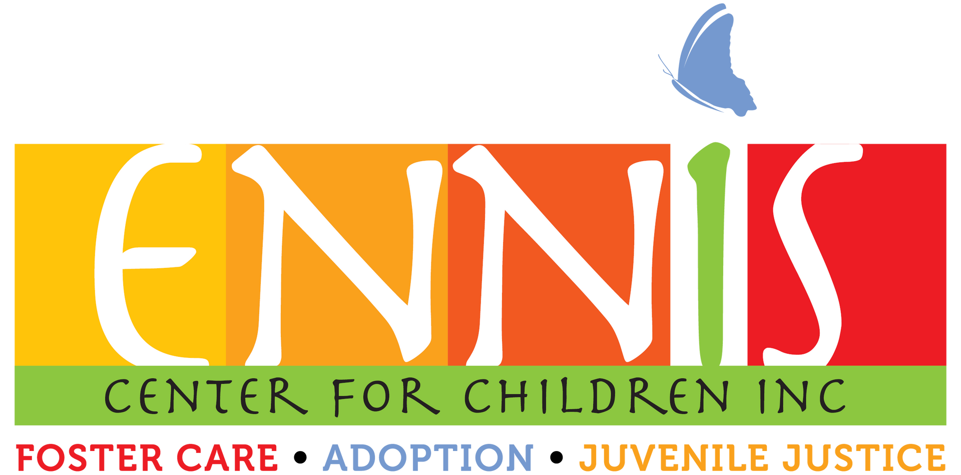 The logo for ennis center for children inc foster care adoption juvenile justice