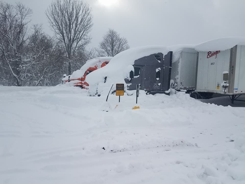 Trucks Covered of Snow — Akron, OH — AACT Trailer Repair