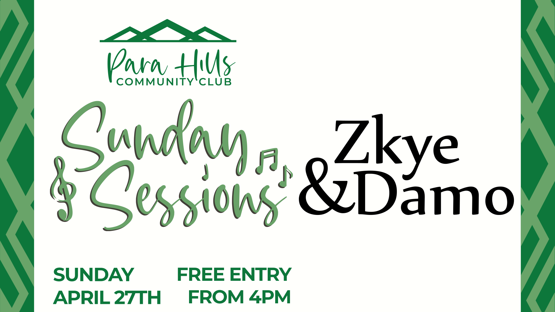 A poster for steve doolan 's sunday sessions on march 16th